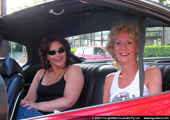 Linda and Barbara get to the location shoot in style!